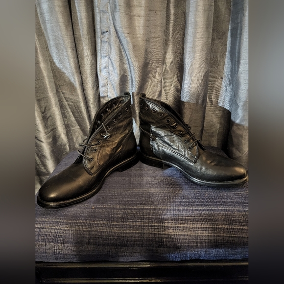 Sheridan Mia Leather Studded Lace-Up Boots- Spark, Size EU40 9.5, Black - Picture 8 of 9